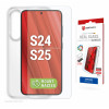 E.V.I. DISPLEX Real Glass MM + kotelo Samsung Galaxy S24/S25