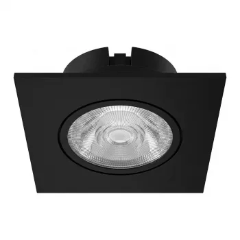 SYNERGY21 LED-upotettava kattospot Helios musta - neliömäinen + kääntyvä - neutraali valkoinen 4000K 5W 400lm