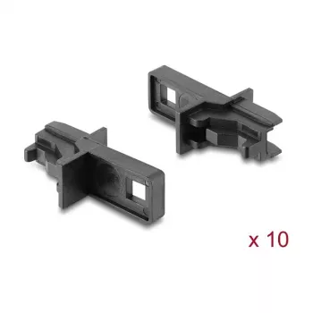 DELOCK pölysuoja E2000 simplex -liittimelle, 10 kpl, musta