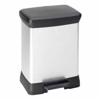 CURVER Deco Bin 30L poljinroskakori Metallic Silver