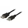 EFB Electronics USB-jatkokaapeli - USB 2.0 Type-A uros - naaras - 0,5 m - musta