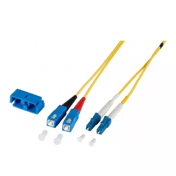 EFB duplex-jumper LC-SC OS2 9/125µm 3m LSZH 2mm vihreä