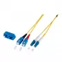 EFB duplex-jumper LC-SC OS2 9/125µm 3m LSZH 2mm vihreä