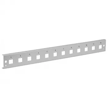 EFB etupaneeli 12xE2000 duplex, E2000 Compact (RDM) suora versio harmaa (VSB-FP-12E2-RD)
