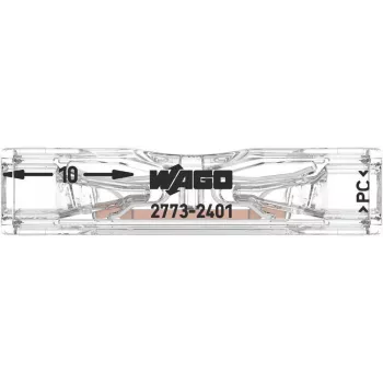 WAGO läpivientiliitin 2773-2401, push-in, max. 4 mm², 2 johdinta
