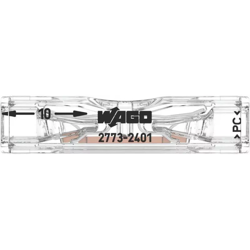 WAGO läpivientiliitin 2773-2401, push-in, max. 4 mm², 2 johdinta