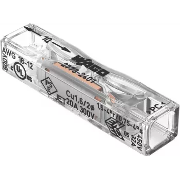 WAGO läpivientiliitin 2773-2401, push-in, max. 4 mm², 2 johdinta