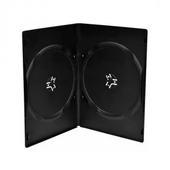 MEDIARANGE BOX14-7-100 Slimline Double Disc Case Pack - 100 kpl - musta - 7 mm - muovi