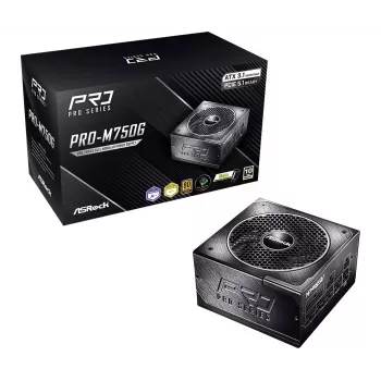 ASRock PRO-M750G 750W 80 PLUS Gold täysin modulaarinen ATX-virtalähde