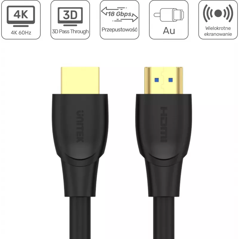 UNITEK HDMI 2.0 -kaapeli 20m 4K 18Gbps musta