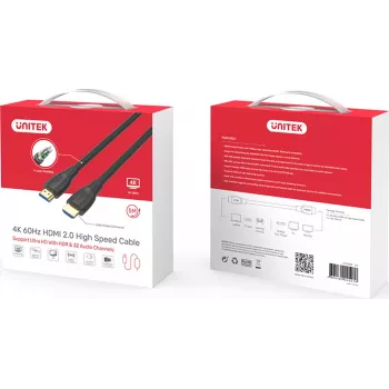 UNITEK HDMI 2.0 -kaapeli 20m 4K 18Gbps musta