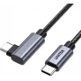 UNITEK USB-C - USB-C -kaapeli 90° kulmaliitin PD 100W 5m musta