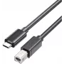 UNITEK USB-C - USB-B 2.0 -tulostinkaapeli 5m musta