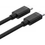 UNITEK USB-C - USB-C -kaapeli 3m - musta - USB 3.2 Gen 2 10Gbps 100W PD
