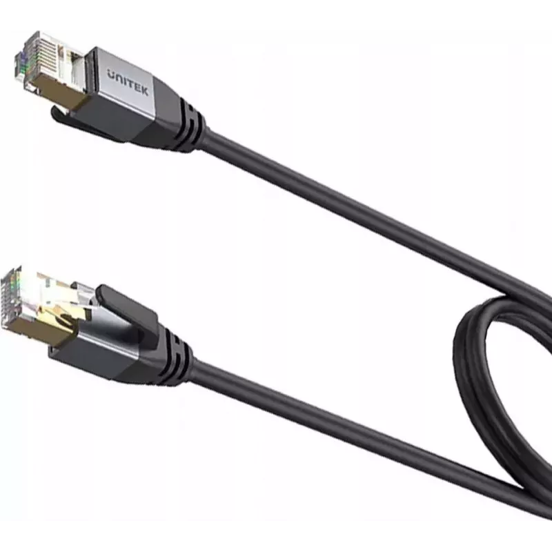 UNITEK Cat.8 S/FTP Ethernet-verkkokaapeli RJ45 LAN 20m musta