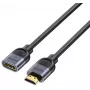 UNITEK HDMI-jatkokaapeli 1m, HDMI 2.1, 8K@60Hz, 48Gbps, musta