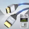 Wozinsky USB-C - USB-A kaapeli 1 m hopea punottu nailon