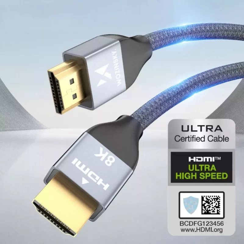 Wozinsky USB-C - USB-A kaapeli 1 m hopea punottu nailon