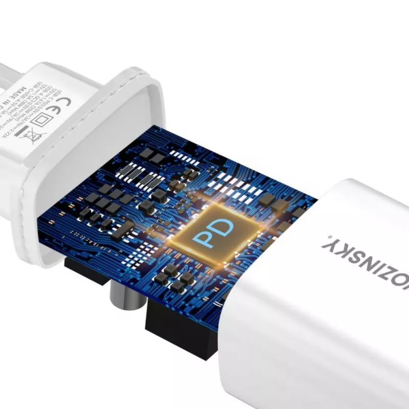 Wozinsky WGWCW 20W USB-A USB-C verkkolaite - valkoinen
