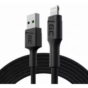 Green Cell PowerStream KABGC21 USB-A - Lightning kaapeli, 1,2 m, musta
