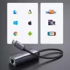 UGREEN USB-C - RJ45 Gigabit Ethernet sovitin (harmaa) - 40322 CM483
