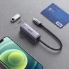 UGREEN USB-C - RJ45 Gigabit Ethernet sovitin (harmaa) - 40322 CM483