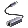 UGREEN USB-C - RJ45 Gigabit Ethernet sovitin (harmaa) - 40322 CM483