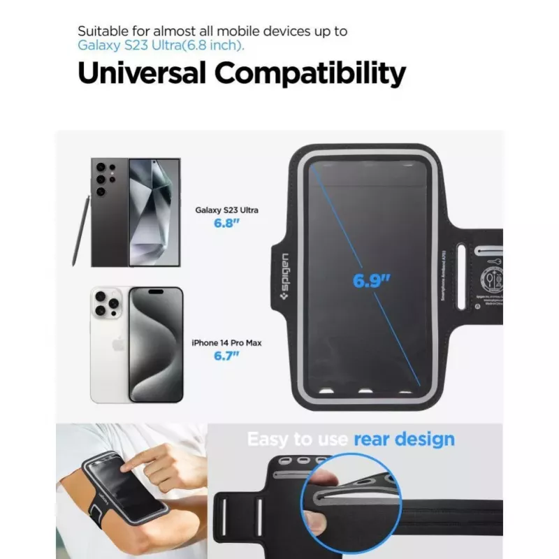 Spigen A703 Dynamic Shield käsivarsiteline 6,9
