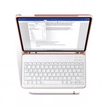 Tech-Protect SC Pen + näppäimistökotelo iPad 10.9" (10. sukupolvi, 2022) / 11" (2025), vaaleanpunainen