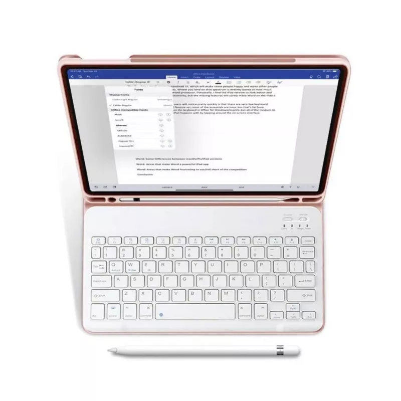 Tech-Protect SC Pen + näppäimistökotelo iPad 10.9" (10. sukupolvi, 2022) / 11" (2025), vaaleanpunainen