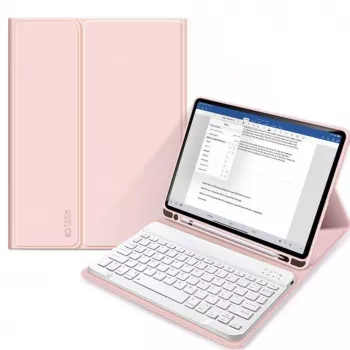 Tech-Protect SC Pen + näppäimistökotelo iPad 10.9" (10. sukupolvi, 2022) / 11" (2025), vaaleanpunainen