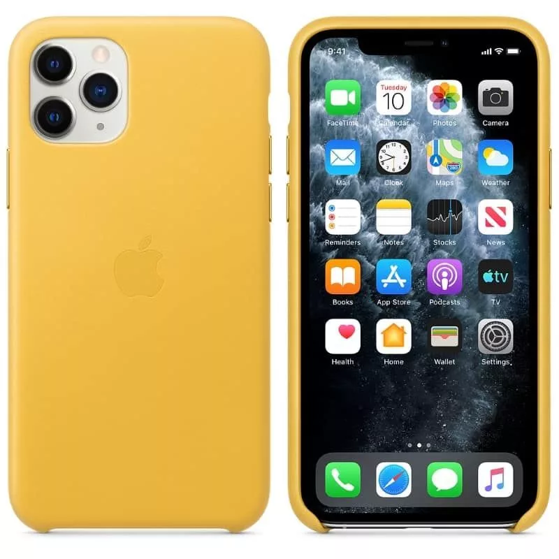 Apple iPhone 11 Pro nahkakotelo MWYA2ZM/A Meyer Lemon