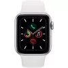 Apple Watch Series 5 GPS hopea 44mm alumiini Sport -kotelo valkoinen