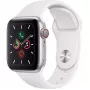 Apple Watch Series 5 GPS hopea 44mm alumiini Sport -kotelo valkoinen