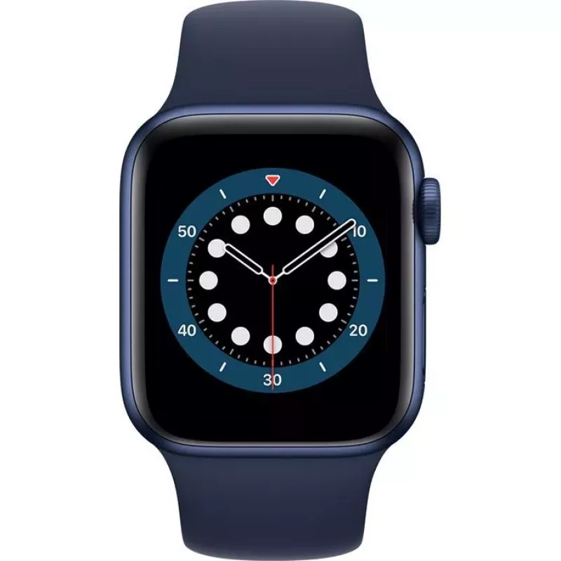 Apple Watch Series 6 GPS, 40mm alumiinikotelo Deep Navy Sport Band sininen