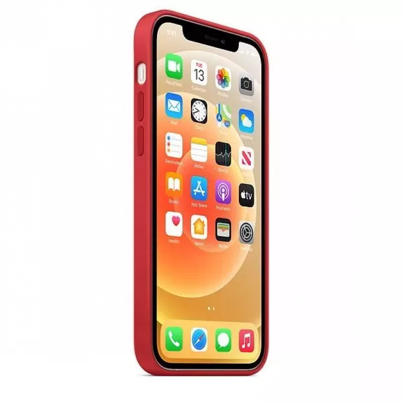 Apple silikonikotelo MagSafe-yhteensopiva iPhone 12 mini punainen