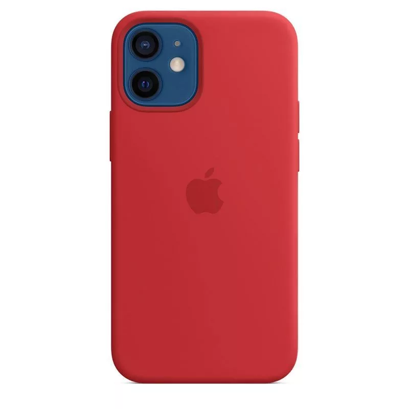 Apple silikonikotelo MagSafe-yhteensopiva iPhone 12 mini punainen