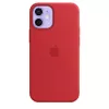 Apple silikonikotelo MagSafe-yhteensopiva iPhone 12 mini punainen