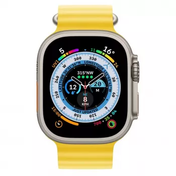 Apple Watch Ultra GPS + Cellular, 49mm titaanikotelo Yellow Ocean -rannekkeella
