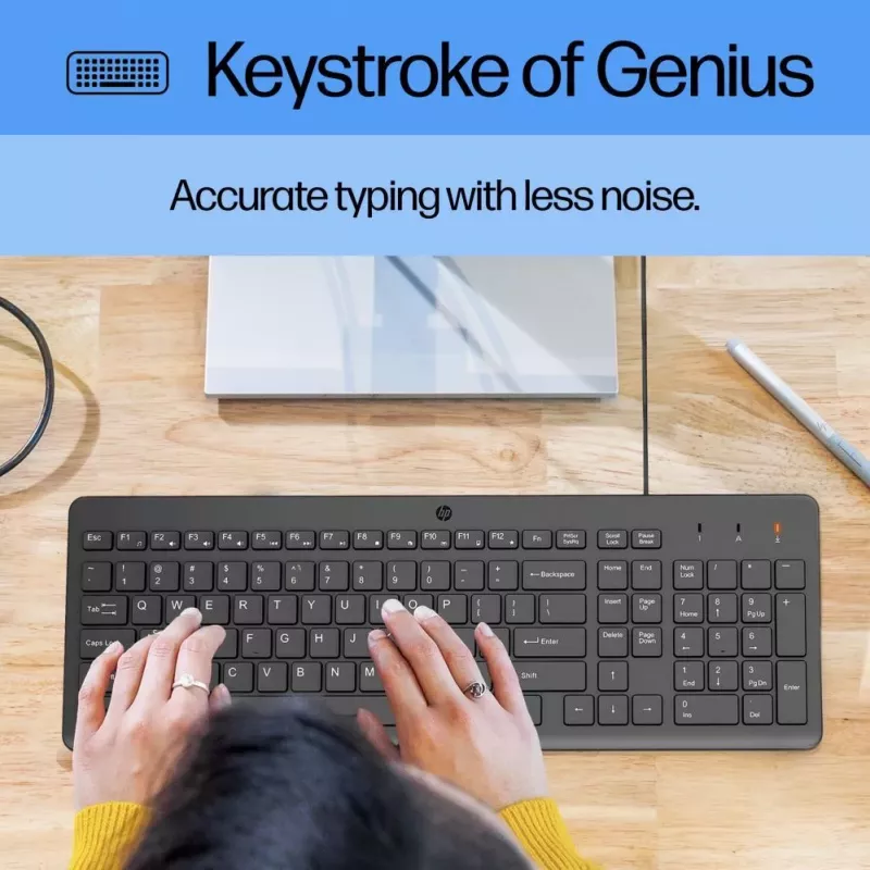 HP 150 langallinen hiiri- ja näppäimistösarja - musta - QWERTY englanti US-asettelu