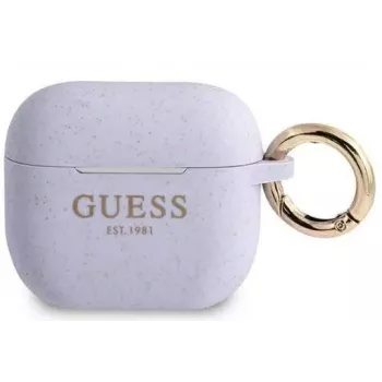 Guess Apple AirPods 3 -kotelo silikoni glitter violetti
