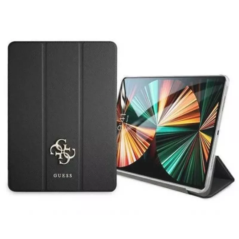 Guess iPad 11 2021 Book Cover Saffiano Collection musta