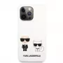 Karl Lagerfeld Apple iPhone 13 Pro Choupette Liquid Silicone -kotelo valkoinen
