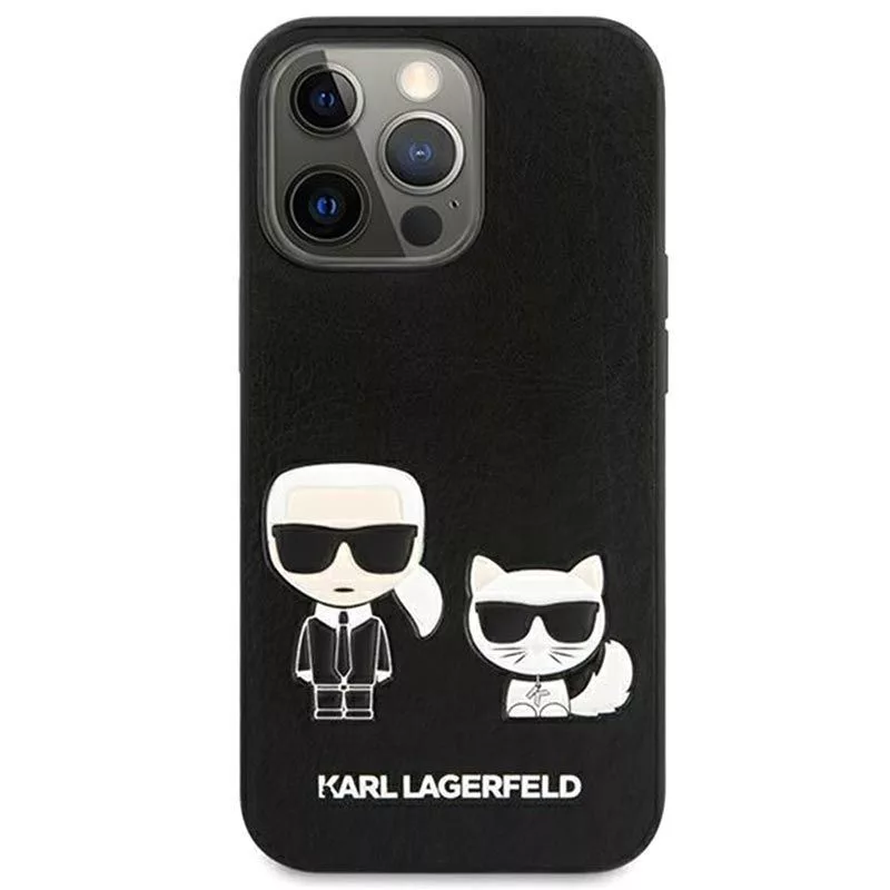Karl Lagerfeld Apple iPhone 13 Pro Choupette PU-nahkakotelo musta