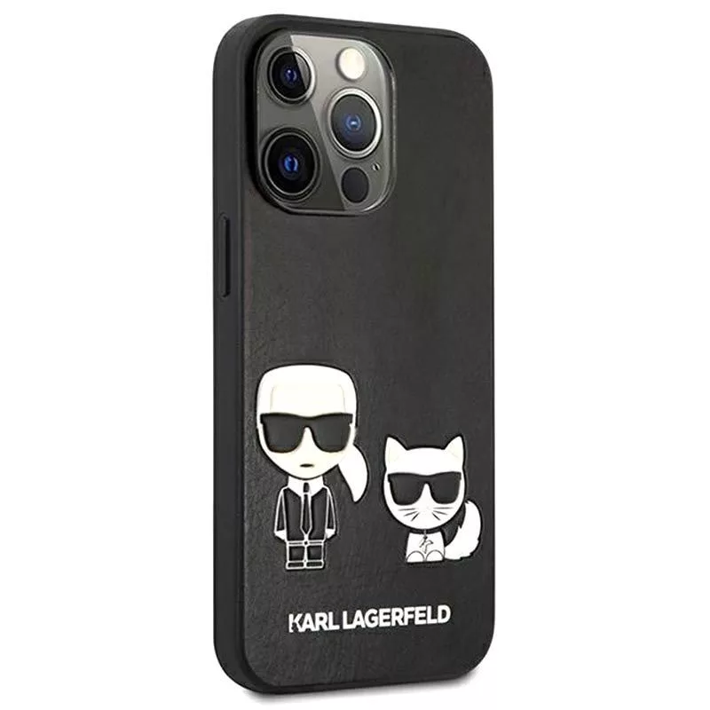 Karl Lagerfeld Apple iPhone 13 Pro Choupette PU-nahkakotelo musta