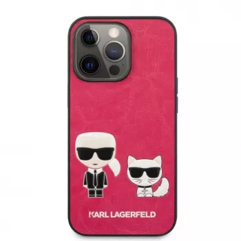 Karl Lagerfeld Apple iPhone 13 Pro Choupette PU-nahkakotelo fuksia