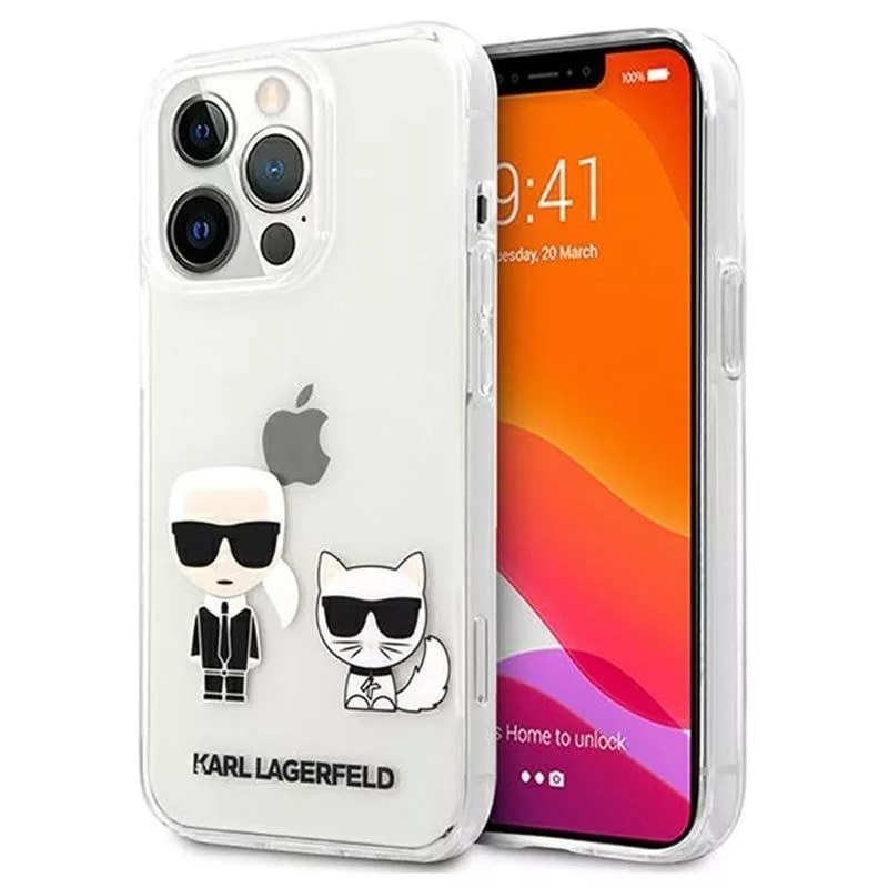Karl Lagerfeld iPhone 13 Pro Choupette -kotelo läpinäkyvä