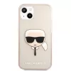 Karl Lagerfeld Apple iPhone 13 TPU Full Glitter Head -kotelo kulta