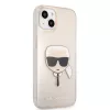 Karl Lagerfeld Apple iPhone 13 TPU Full Glitter Head -kotelo kulta