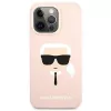 Karl Lagerfeld Apple iPhone 13 Pro Liquid Silicone Karl Head -kotelo pinkki